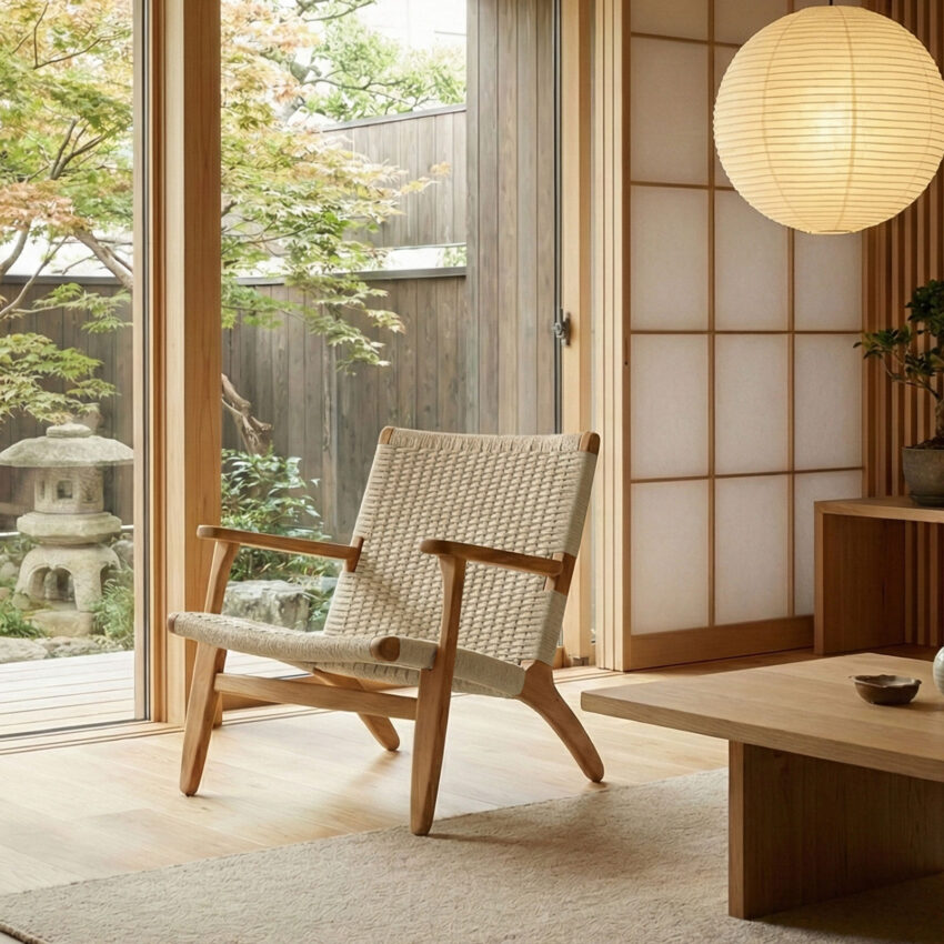 Livora One MOKU S801 北米産FAS級ホワイトアッシュ　無垢材　一人掛け　ラウンジチェア　リビングソファ　椅子　ドレッサー　玄関　ナチュラル　ウォールナットブラウン　和モダン　北欧風