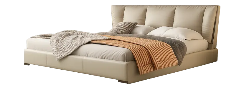 Livora One LUME 素材 感性を刺激 家具 おしゃれ　高級　インテリア　コーディネート モダン ブランド サイズオーダー セラミック セミオーダー ベッド　PUレザー