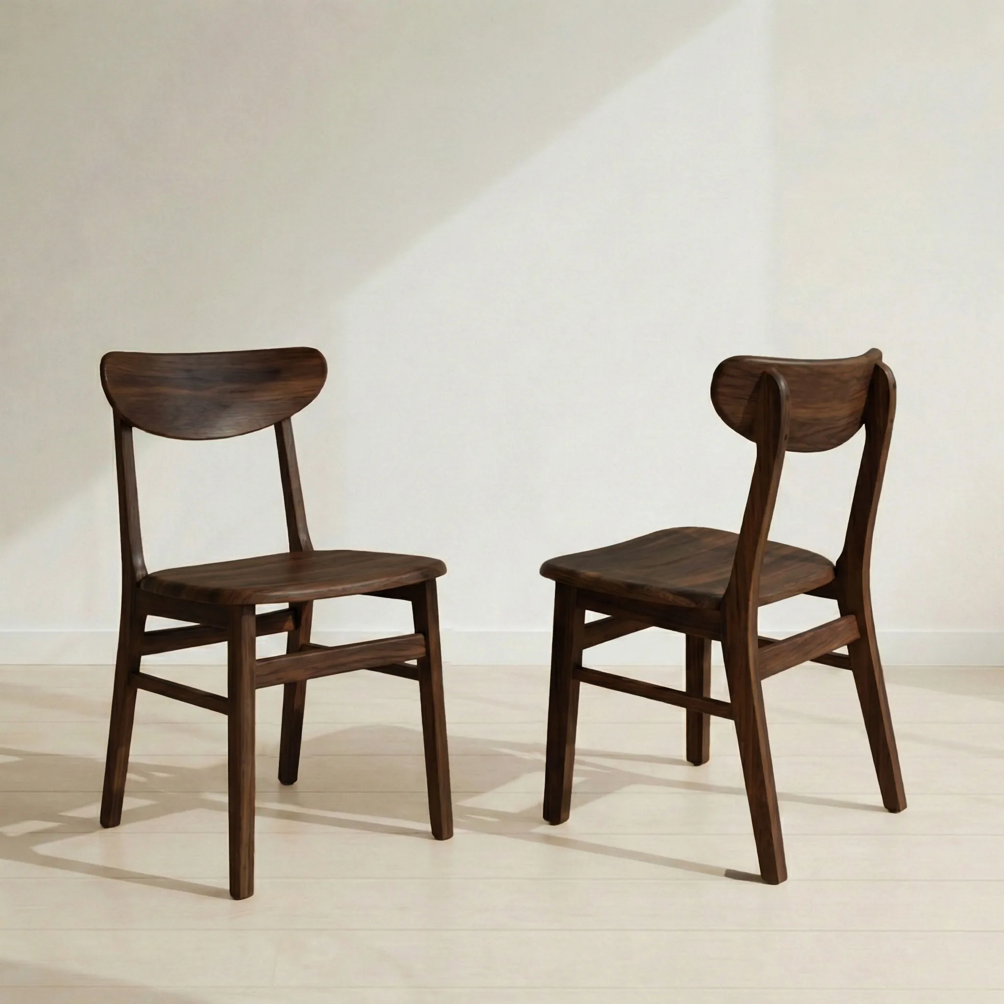 Livora One MOKU P033 ダイニングチェア　無垢天然木　FAS級　ウォールナット　ブラウン　鮮やかで高級感溢れる木目　T字　シンプル　オーソドックス　クラッシック　レストラン　バー