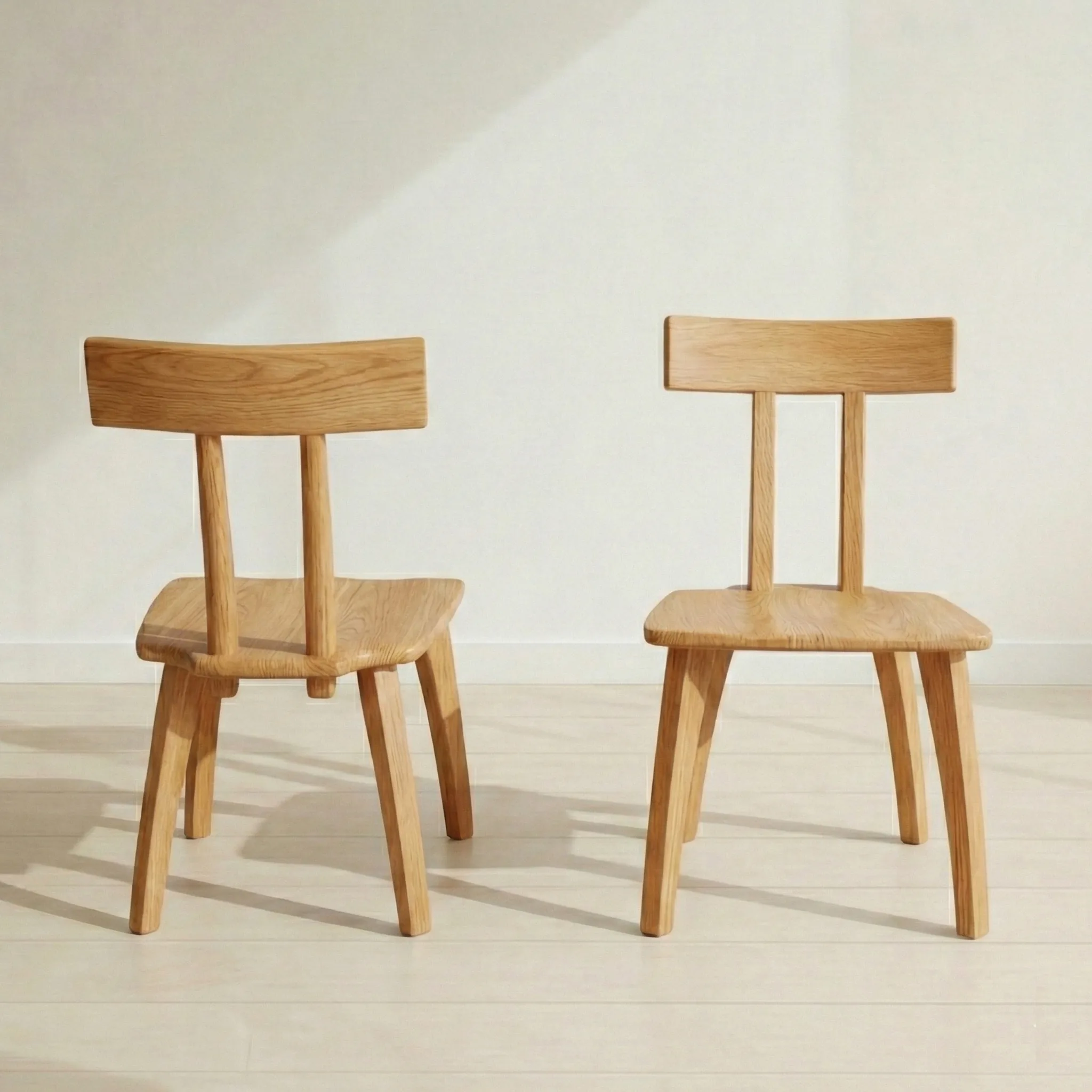 Livora One MOKU P801 北米産FAS級ホワイトアッシュ　無垢材　ダイニングチェア　ナチュラル　ウォールナットブラウン　　アジアン　北欧風　ベーシック　スタンダード　カフェ　レストラン　T字　おすすめ　人気　和モダン　北欧風　和室　洋室に合う