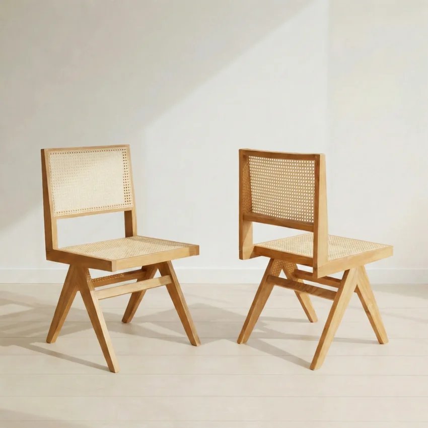 Livora One MOKU P804 北米産FAS級ホワイトアッシュ　無垢材　人口ラタン　ダイニングチェア　ナチュラル　ウォールナットブラウン　　アジアン　北欧風　カフェ　レストラン　おすすめ　人気　和モダン　北欧風　和室　洋室に合う