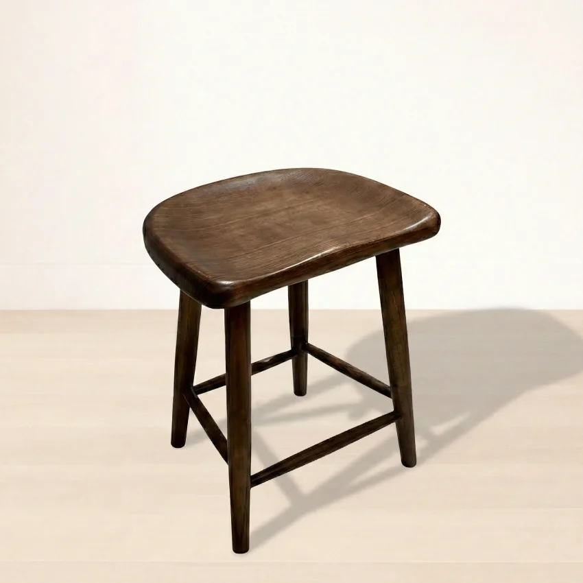 Livora One MOKU P834 北米産FAS級ホワイトアッシュ　無垢材　ダイニングチェア　スツール　ナチュラル　ウォールナットブラウン　　アジアン　北欧風　カフェ　レストラン　おしゃれ　待合室